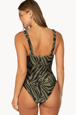 One Pieces|Baku Sunkissed Retro One Piece Olive
