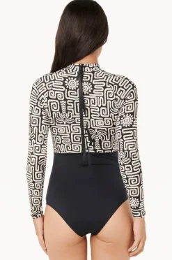 Rashies & Sunsuits|Rip Curl Sunset Jacquard Sunsuit BLACK