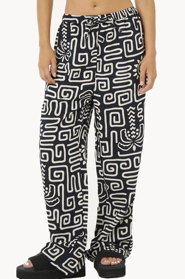 Pants|Rip Curl Sunset Luau Wide Leg Pant Black/White