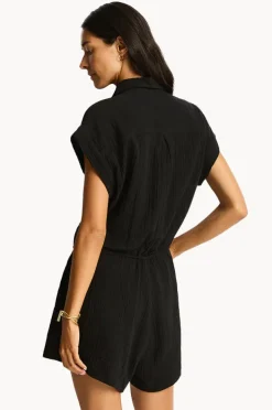 Playsuits|Sea Level Sunset Playsuit Black