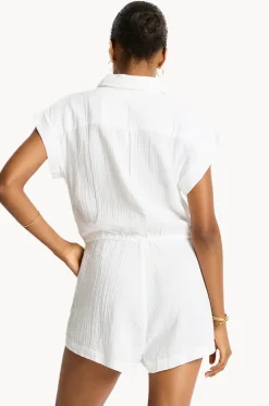 Playsuits|Sea Level Sunset Playsuit White