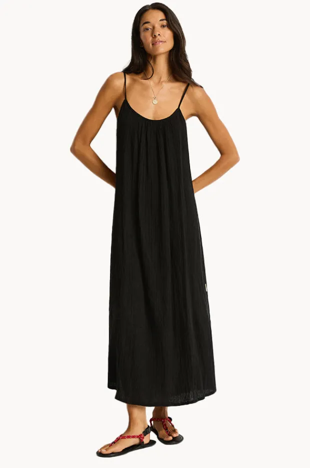 Dresses|Sea Level Sunset Tie Back Sundress BLACK