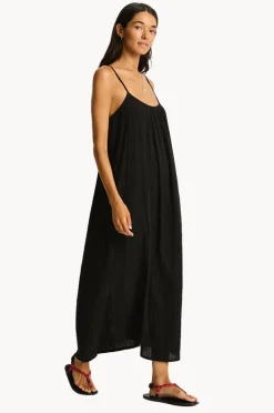 Dresses|Sea Level Sunset Tie Back Sundress BLACK