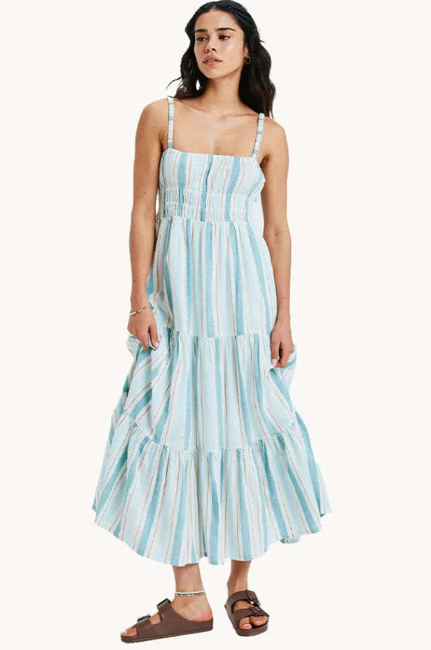 Dresses|Roxy Sunshine Coastline Stripe Dress Egret
