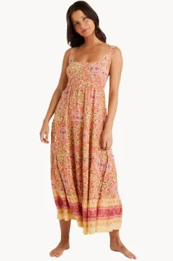 Dresses|Billabong Sweet Mystic Shine Midi Dress Pale Yellow