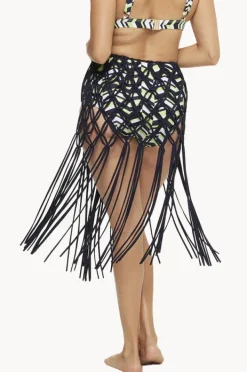Sarongs|Togs Swimwear Tassel Long Sarong BLACK