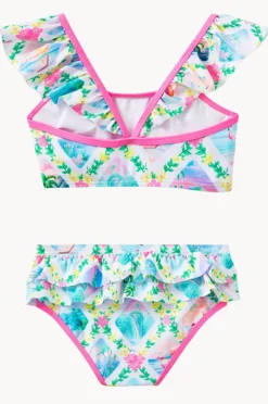 Bikini Sets|Milky Teen Girls Aloha Crop Set Pink/Yellow