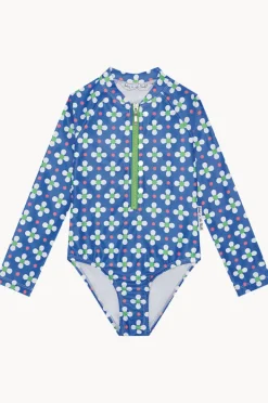 Rashies & Sunsuits|Rashies & Sunsuits|Babes In The Shade Teen Girls Clover Sunsuit Blue/white