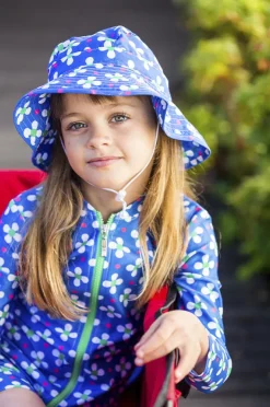 Rashies & Sunsuits|Babes In The Shade Teen Girls Clover Suntop Blue/white