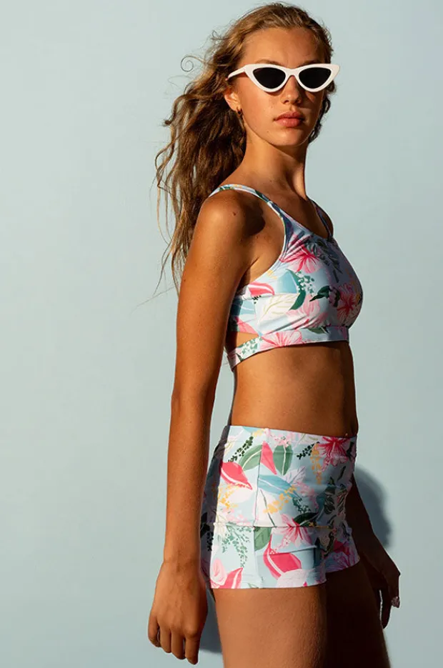 Bikini Sets|Minihaha Teen Girls Keely Crop Set Blue/Multi