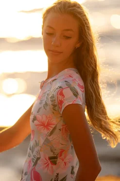 Rashies & Sunsuits|Minihaha Teen Girls Keely Sunsuit Blue/Multi