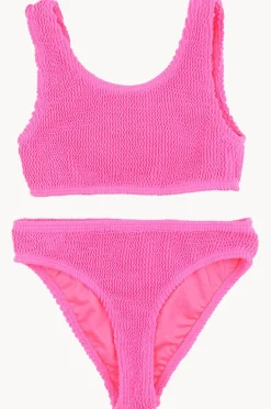 Bikini Sets|Minihaha Teen Girls Koa Crop Set Fluro pink