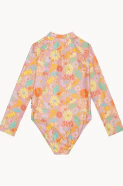 Rashies & Sunsuits|Rashies & Sunsuits|Babes In The Shade Teen Girls Sunny Girl Sunsuit Orange/pink