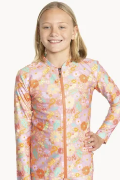 Rashies & Sunsuits|Babes In The Shade Teen Girls Sunny Girl Suntop Orange/pink