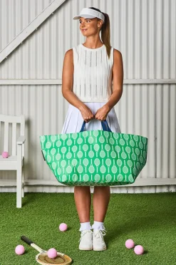 Beach Bags|Bags|Project Ten Tennis Oversized Tote Green