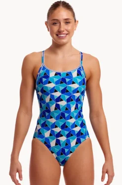 One Pieces|Funkita Tetra Tonic Diamond Back One Piece Blue