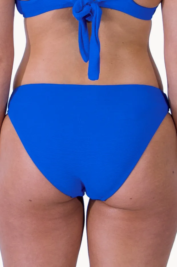 Bottoms|Base Swim Textured Hipster High Leg Pant Cobalt