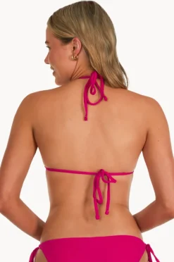 Bikini Tops|Base Swim Textured Slide Tri Deep raspberry