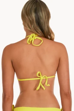 Bikini Tops|Base Swim Textured Slide Tri Fluro yellow