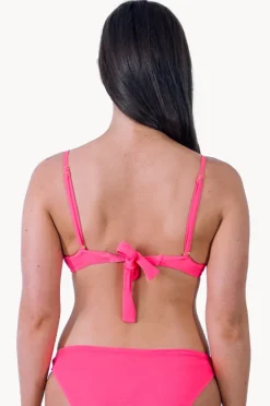 Bikini Tops|Base Swim Textured Tie Back Bralette Bright coral