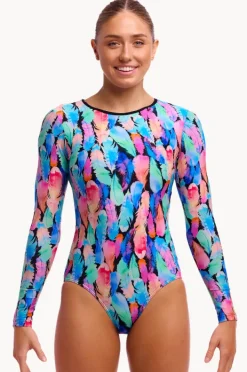 Rashies & Sunsuits|Funkita Tickle Torture Love Cover Sunsuit Black/multi