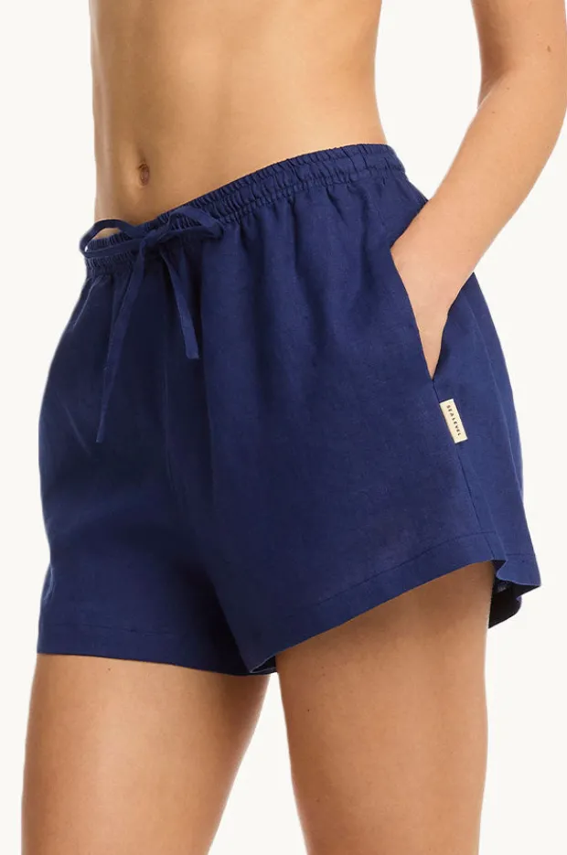 Shorts|Sea Level Tidal Linen Boxer Short French navy