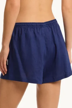 Shorts|Sea Level Tidal Linen Boxer Short French navy