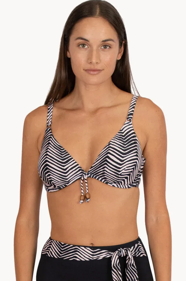 Bikini Tops|Baku Tidal Wave D/E Cup Underwire Bra Tidal wave black/tan