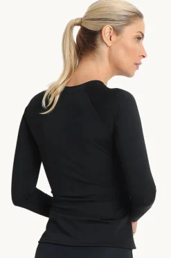 Rashies & Sunsuits|Poolproof Tide Long Sleeve Zip Suntop Emerald