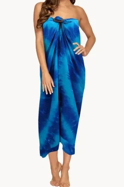 Sarongs|Sundrenched Tie Dye Tube Sarong Blue