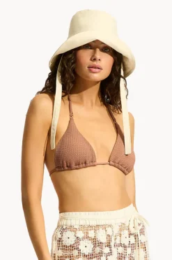Headwear|Seafolly Tie Up Bucket Hat Sand