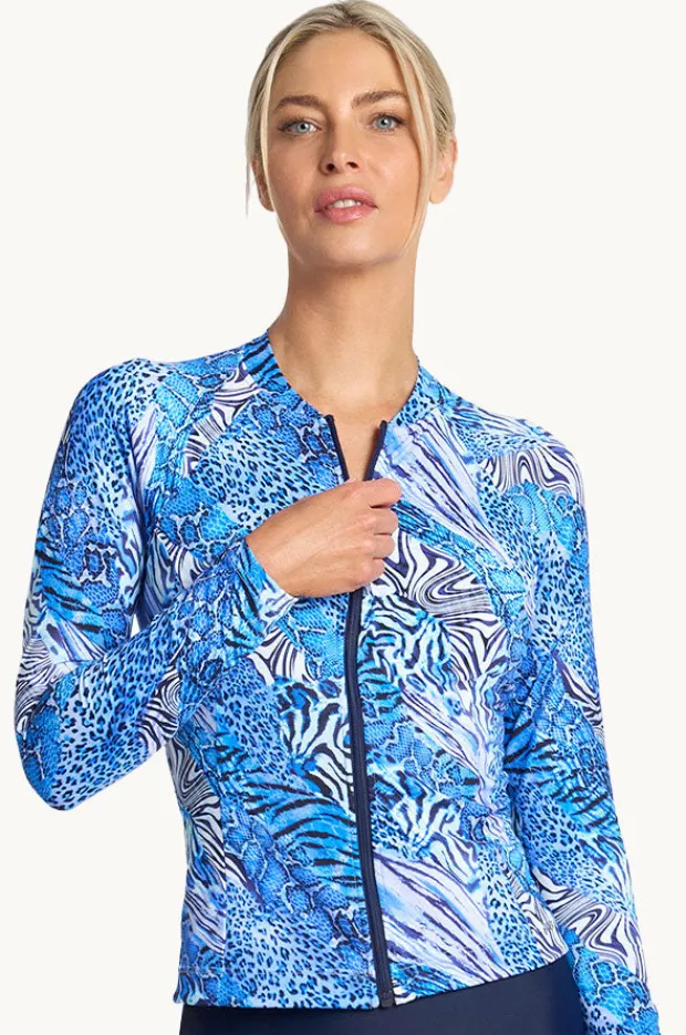 Rashies & Sunsuits|Jantzen Tigeress Long Sleeve Suntop Navy