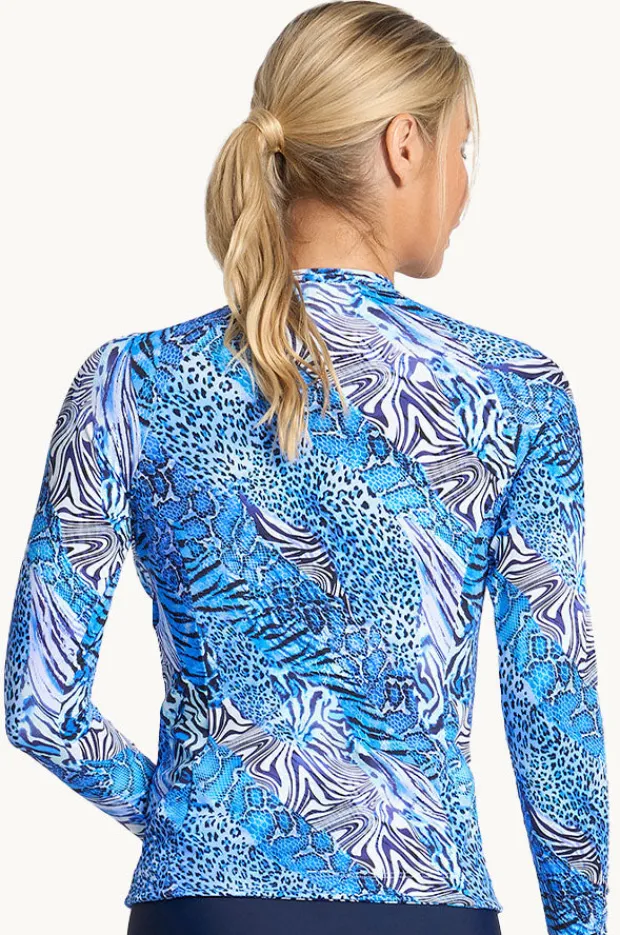 Rashies & Sunsuits|Jantzen Tigeress Long Sleeve Suntop Navy