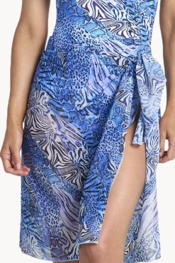 Sarongs|Jantzen Tigeress Midi Mesh Sarong Navy