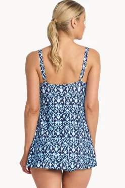 One Pieces|Jantzen Tile Empire Swim Dress Navy