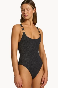 One Pieces|Jets Tirari Nights Scoop Neck One Piece BLACK
