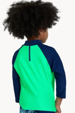 Rashies & Sunsuits|Speedo Toddler Boys Pigeon Suntop Navy/green