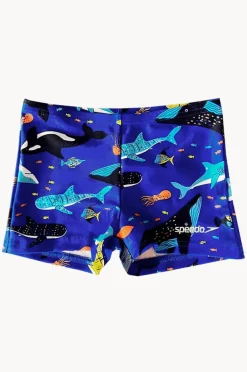 Trunks|Speedo Toddler Boys Shark Aquashort Cobalt