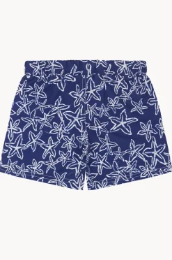 Boardshorts|Babes In The Shade Toddler Boys Starfish Boardshort Blue/white