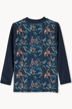 Rashies & Sunsuits|Milky Toddler Boys Tiger Palm Long Sleeve Suntop Jungle