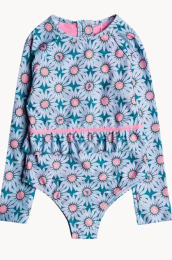 Rashies & Sunsuits|Roxy Toddler Girls Bold Florals Sunsuit Blue/Pink