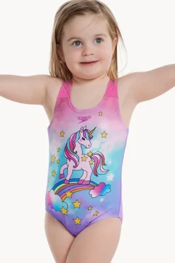One Pieces|Speedo Toddler Girls Digital Printed One Piece Pink/purple