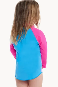 Rashies & Sunsuits|Speedo Toddler Girls Digital Printed Long Sleeve Suntop Pink/blue