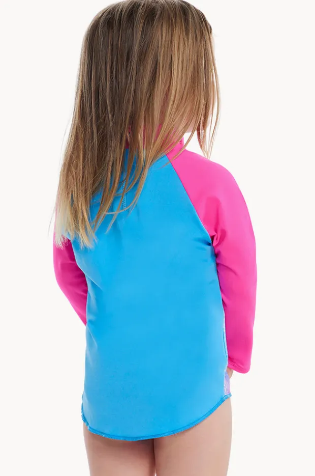 Rashies & Sunsuits|Speedo Toddler Girls Digital Printed Long Sleeve Suntop Pink/blue