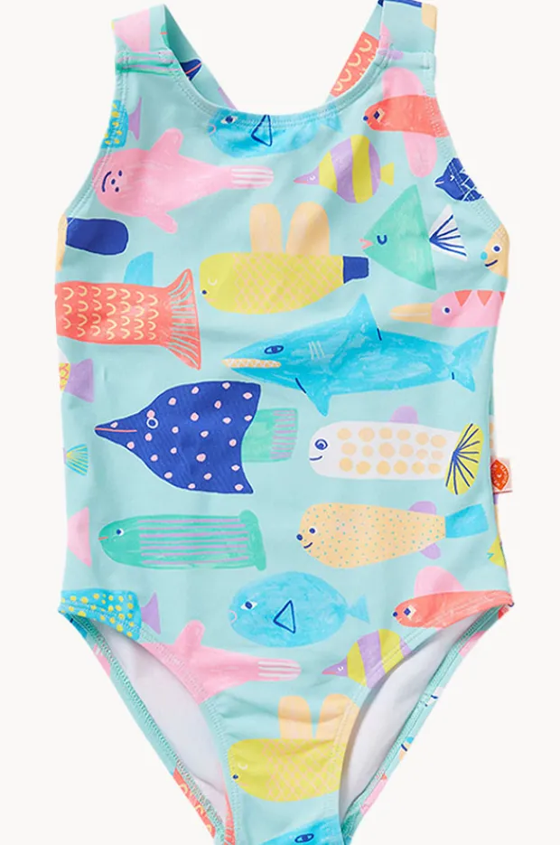 One Pieces|Halcyon Nights Toddler Girls Rainbow Reef One Piece Aqua
