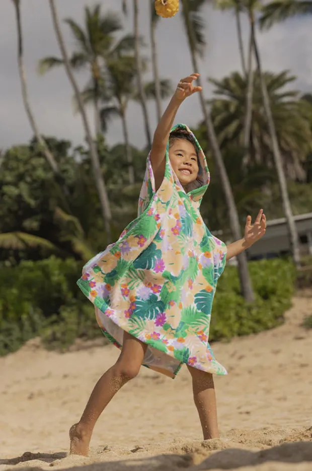 Towel Robes & Ponchos|Towel Robes & Ponchos|Roxy Toddler Girls Stay Magical Hooded Towel Tropical