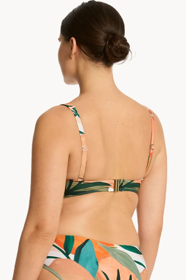 Bikini Tops|Sea Level Tropaluxe Cross Front Bra Khaki