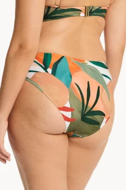 Bottoms|Sea Level Tropaluxe Mid Bikini Pant Khaki