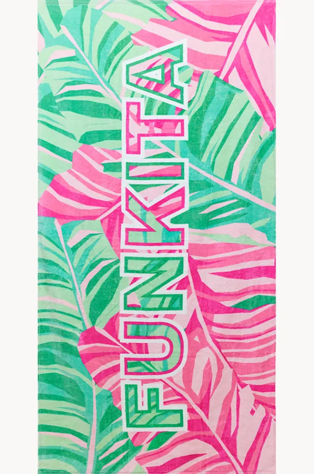 Towels|Towels|Funkita Tropic Palm Towel Pink/green