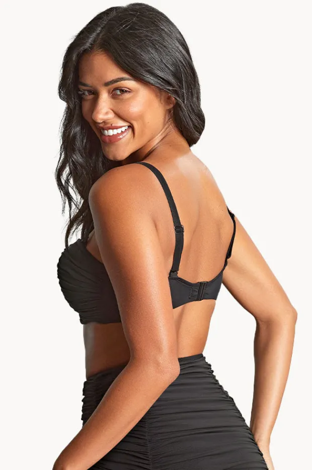 Bikini Tops|Panache Tulle Margot F Cup Bandeau BLACK